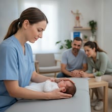 אינפוגרפיקה עם מידע חשוב על אוסטאופתיה לתינוקות ומובילים בתחום בישראל